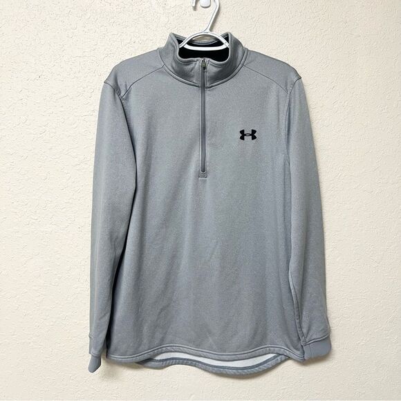 Under Armour ColdGear 1/2 Zip Fleece Men's Size L Gray Pullover Golf 1320745 - Picture 1 of 6